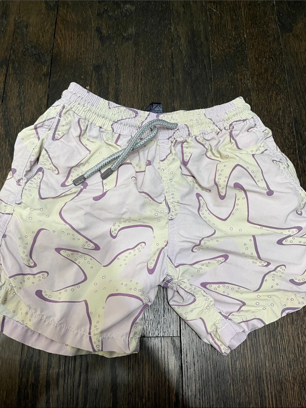 Vilebrequin Pale Lilac and Light Yellow Starfish Swim Shorts